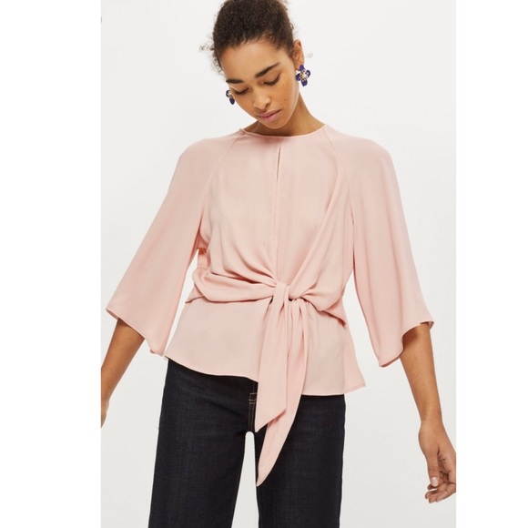 Topshop Tops - TOPSHOP Slouchy Knot Front Blouse